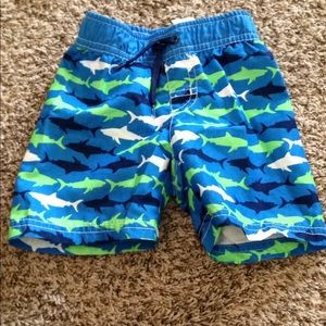 Shark swim trunks
